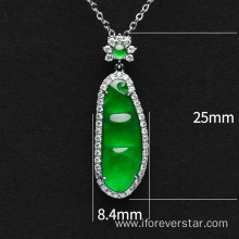 Ladies temperament green jade green jadeite pendant necklace